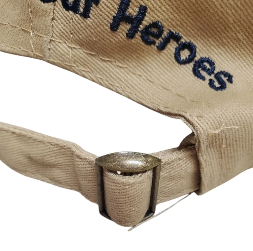 USO Support Our Heroes Slideback Hat Tan OS Adjustable Embroidered Cotton